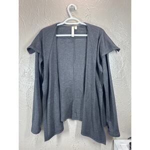 Green Tea Gray Modal Open Cardigan Soft Lightweight Womens Size Medium‎